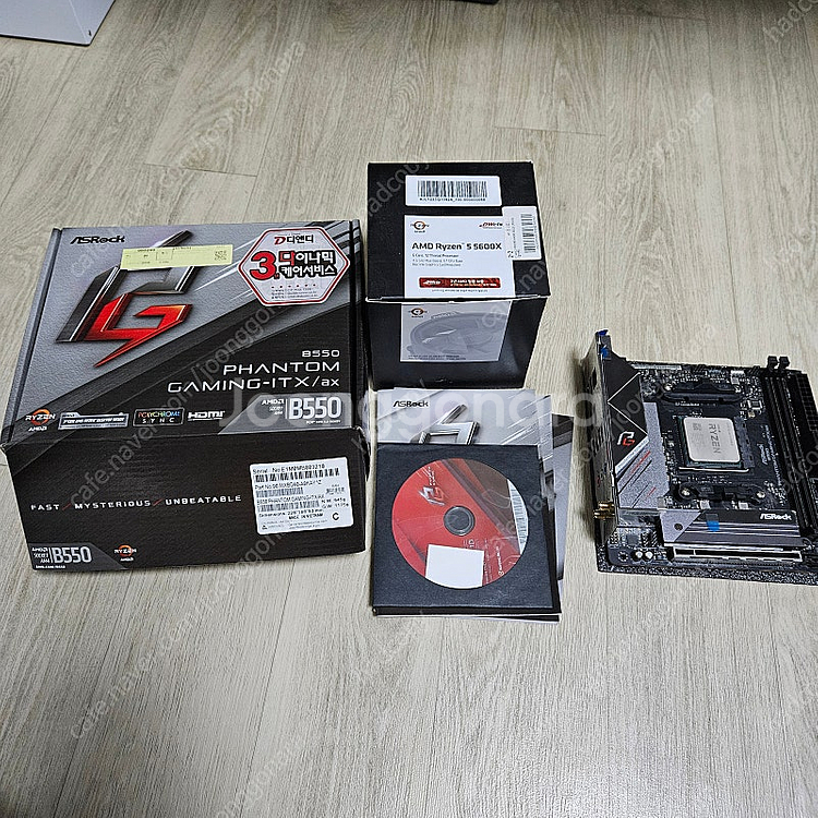 라이젠 5600x+애즈락 b550i 보드 팝니다.--0