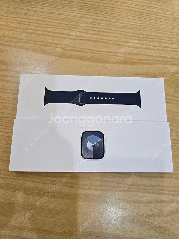 애플워치9실버45mm 블루스포츠밴드gps모델단순개봉미사...--1