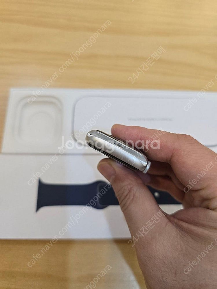 애플워치9실버45mm 블루스포츠밴드gps모델단순개봉미사...--3