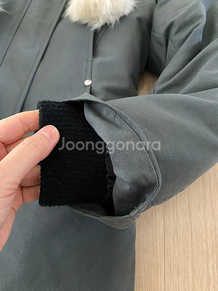 무스너클 스틸링 패딩 그레이 판매--4