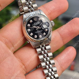 [정품] 롤렉스 여성용 데이저스트 블랙 10P 다이아몬드 (Rolex Datejust Black 10P Diamond Dial Silver Women's)