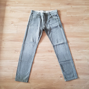 리플레이 replay. light grey slim jean. 빈티지 그레이워싱 슬림진. 탭30(실 31사이즈).