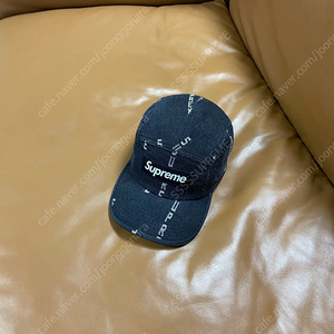 Supreme 슈프림 데님 블랙 캠프캡 모자 (Washed Denim Black)