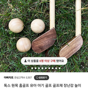 아빠차트 톡스 유아 원목골프채