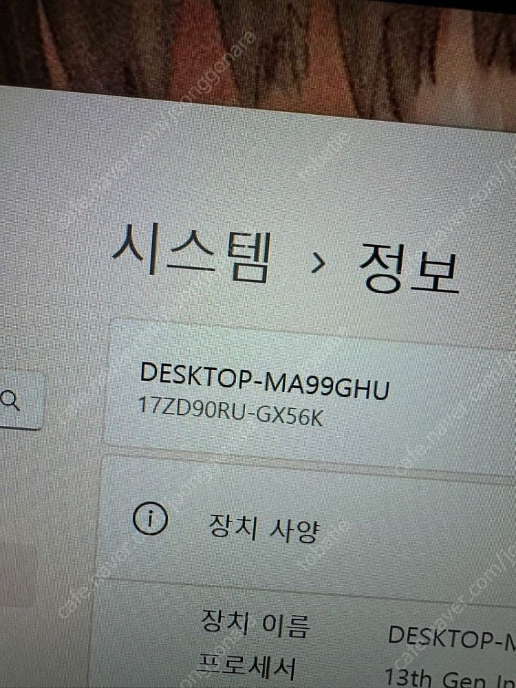 17인치 그램 노트북 17ZD90RU-GX56K 팜--1