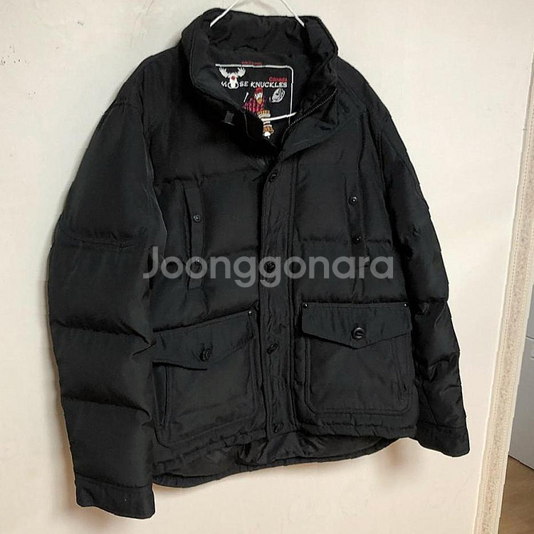 깨끗 무스너클 남성 블랙 구스 패딩 100L 상태좋음--1