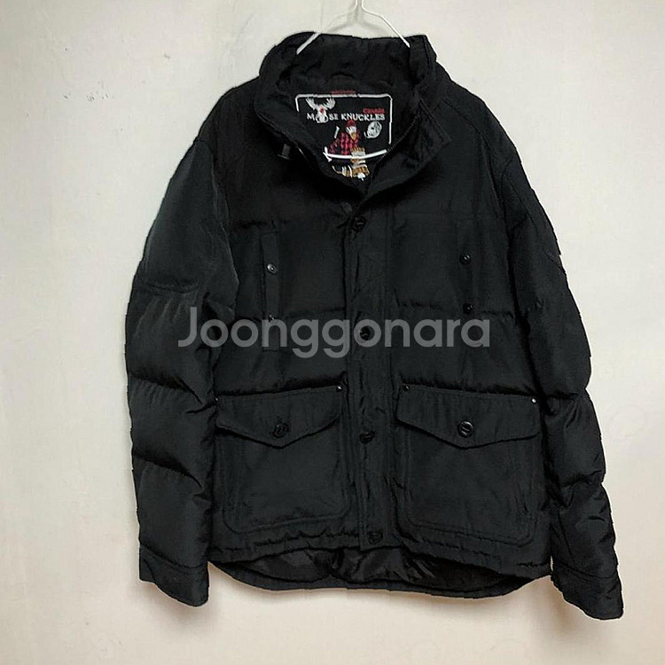 무스너클 남성 블랙 구스 패딩 100L 상태좋음--0