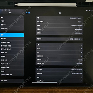 아이패드 프로 12.9인치 6세대 128기가 WIFI모델, 애플펜슬 팝니다