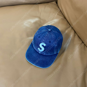 Supreme 슈프림 피그먼트 네이비 S로고 6패널 볼캡 모자 (Pigment Washed Navy)