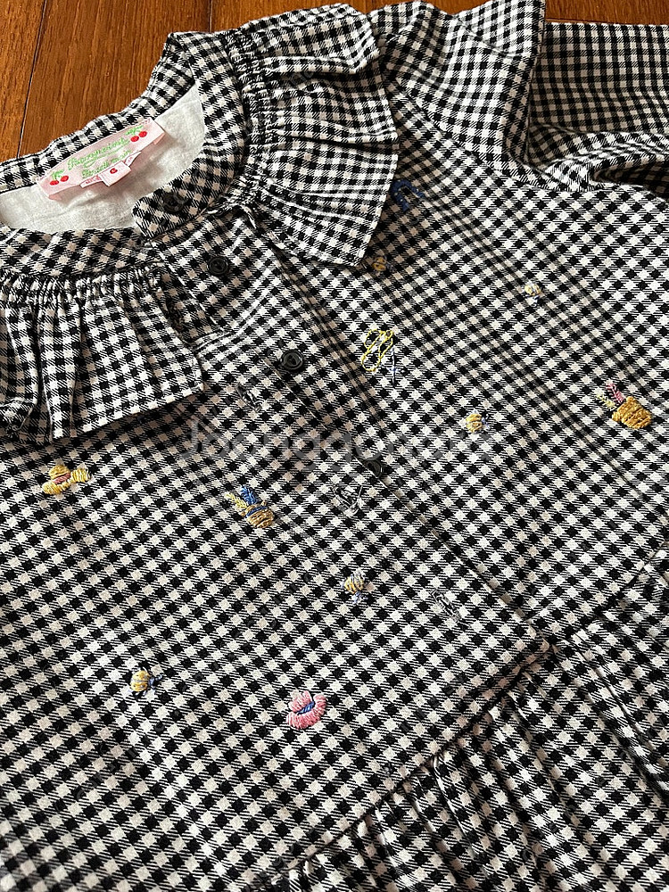 봉쁘앙 체크 원피스 판매해요. (6y)--3