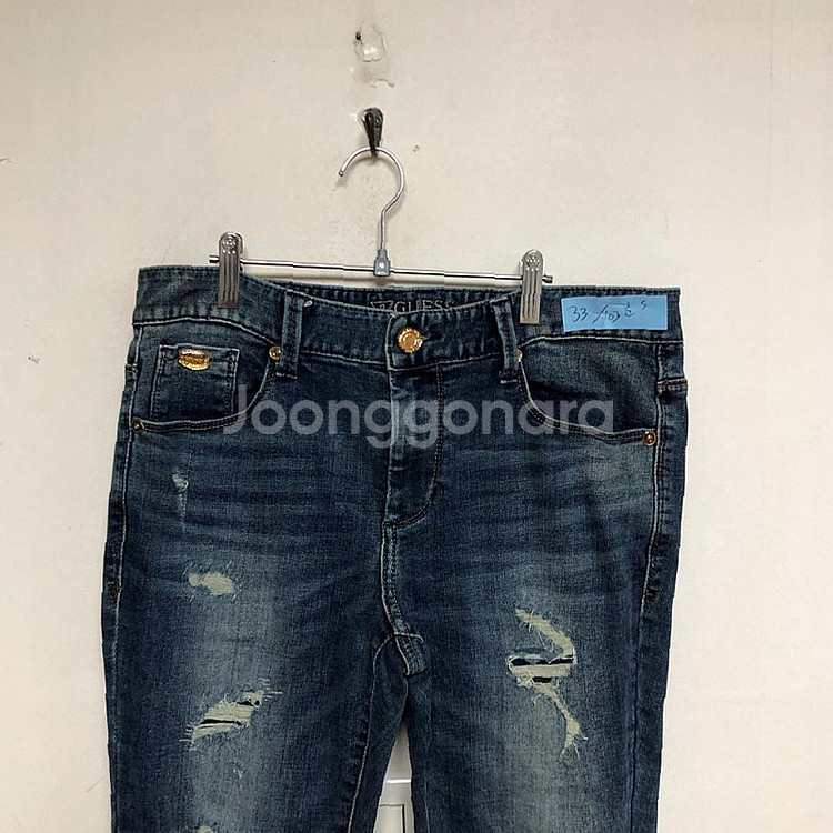 판매 게스 남성 청바지 33인치--0