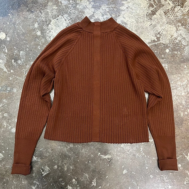 L) ZARA 자라 모크넥 크롭니트 니트 스웨터 미니멀리즘 시스템 산드로 이미지
