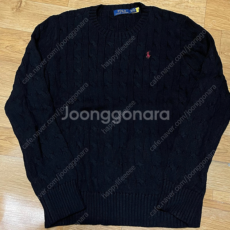 폴로 신형 꽈배기니트 블랙 XL사이즈--1