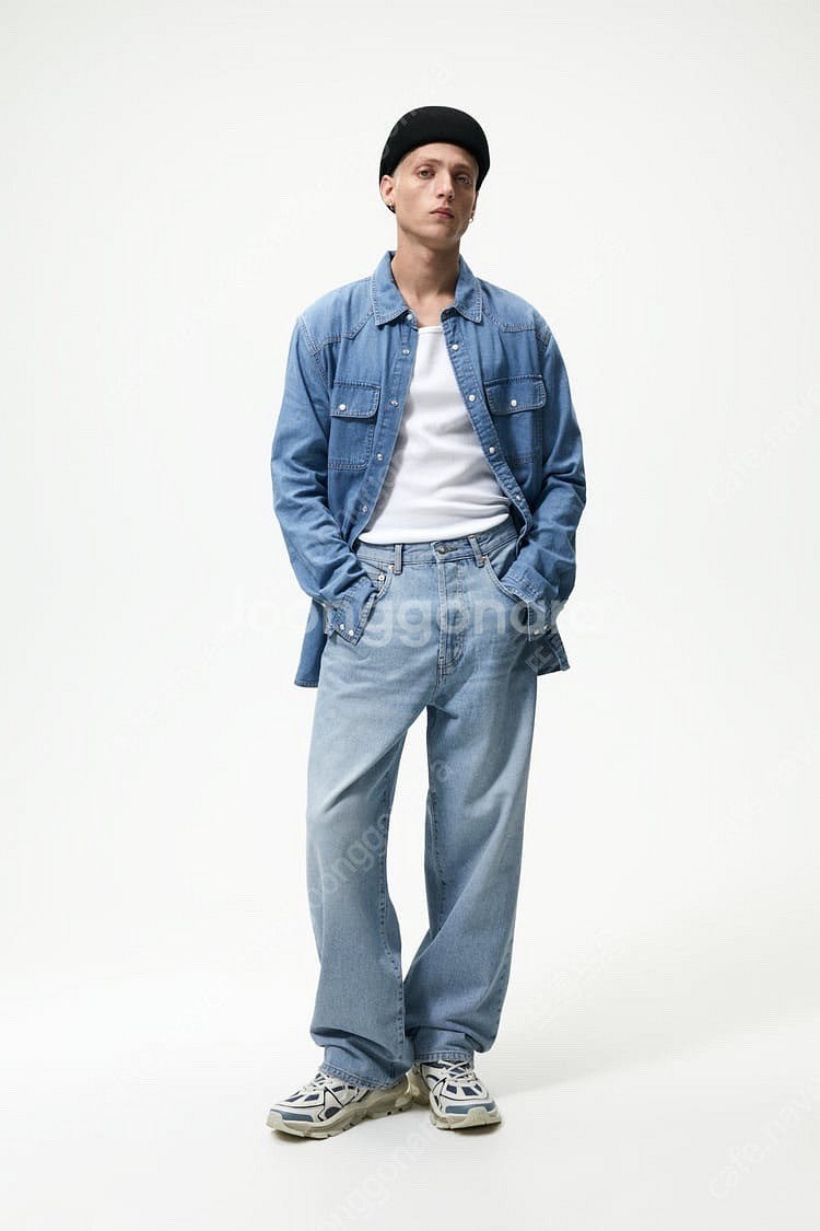 자라 포켓 데님 셔츠 s--3