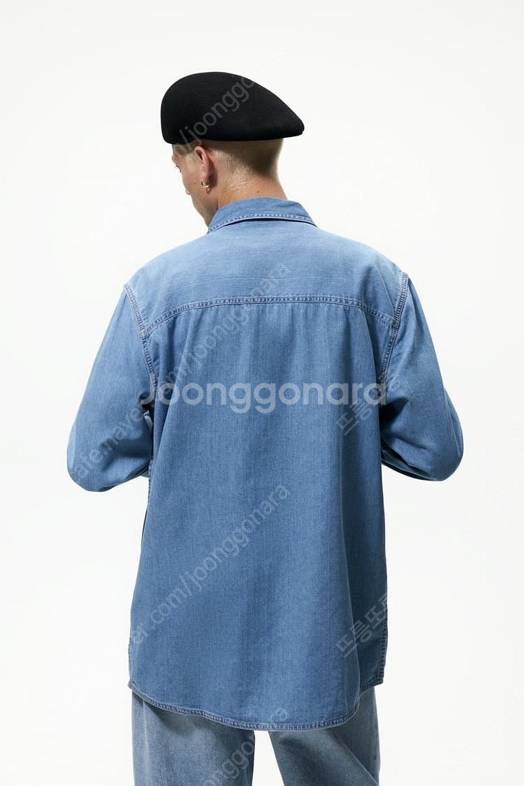 자라 포켓 데님 셔츠 s--5