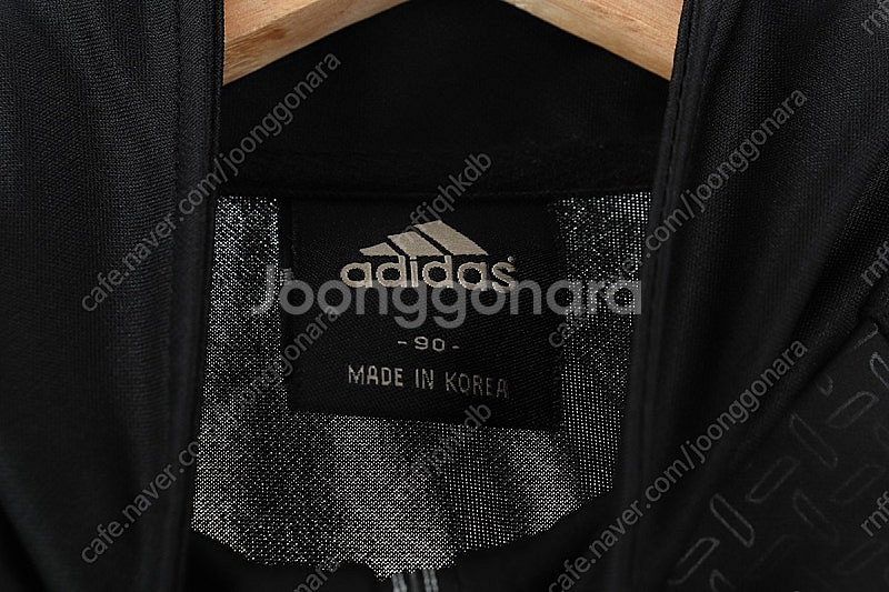 W(S) 아디다스 집업져지 트랙탑 블랙 삼색선 폴리 슬...--4
