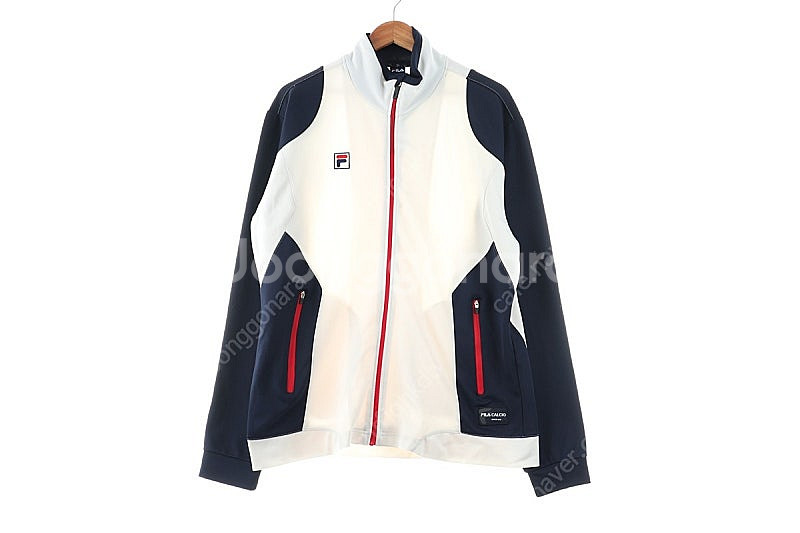 (2XL) 휠라 집업져지 트랙탑 빅사이즈 폴리 올드스쿨--1