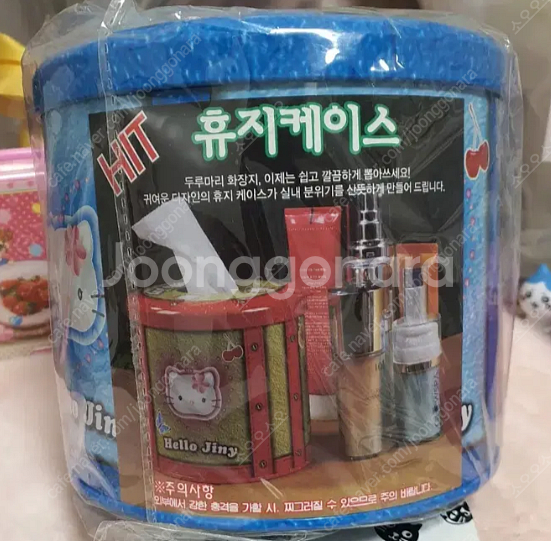 미개봉/ 고전) 키티 닮은꼴 고양이 휴지 케이스 (산리...--3