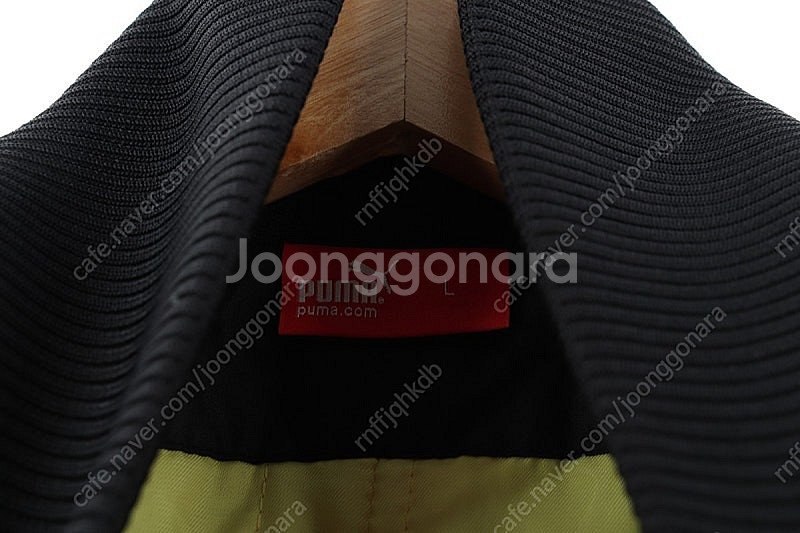 W(L) 퓨마 집업져지 트랙탑 블랙 폴리 롱기장--4