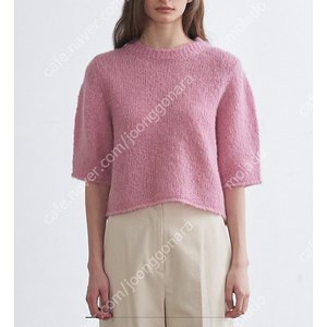 H8 에이치에이트 알파카 탑 핑크 반팔 니트 CULT ALPACA TOP (TAFFY PINK)