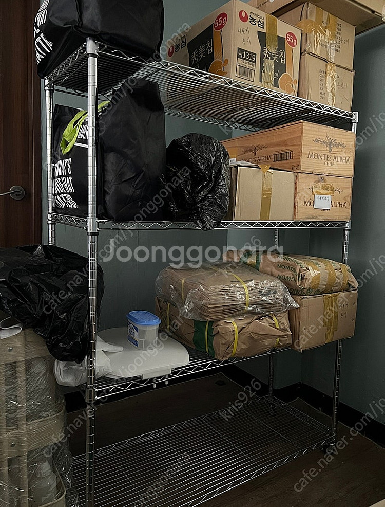 3단 철제 수납선반(1200*450*1500)--4