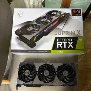 MSI RTX3080 슈프림X 10g LHR 팝니다