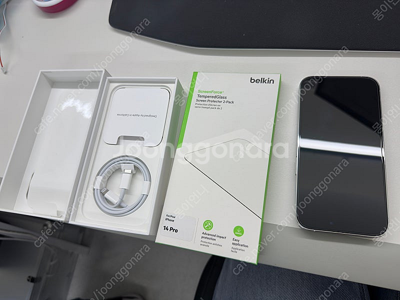 아이폰 14프로 256GB 실버(화이트) 애케플 포함--1