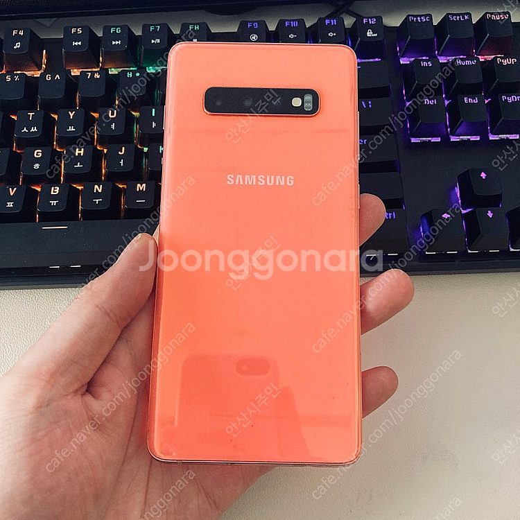 갤럭시 S10플러스+ 핑크 128기가 무잔상! 깔끔! ...--0