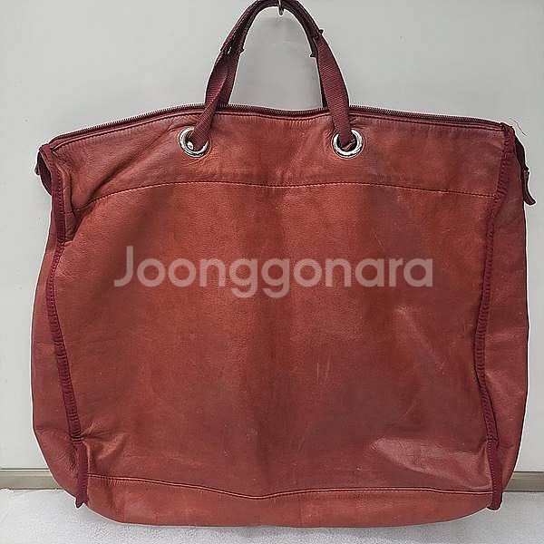 만다리나덕 가죽 토트 솔더백 44x37x10cm--6