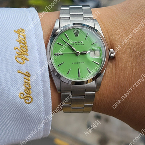 [정품] 롤렉스 오이스터데이트 그린 스텔라 빈티지 (Rolex Oysterdate Green Stella Dial Vintage)