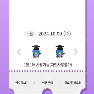 10월9일 수요일 롯데월드 매직패스5회권