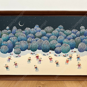 진영 작가님 10호 원화 겨울밤 도상 수작