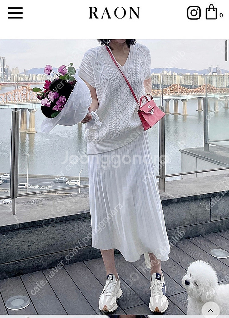 라온 라온컴퍼니 언발플리츠 스커트 아이--4