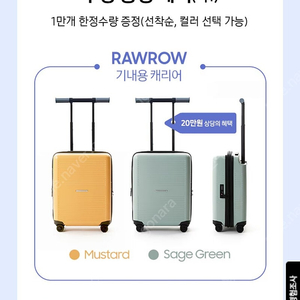 rawrow 20인치 캐리어 배송지 변경 판매 색상 선택 가능