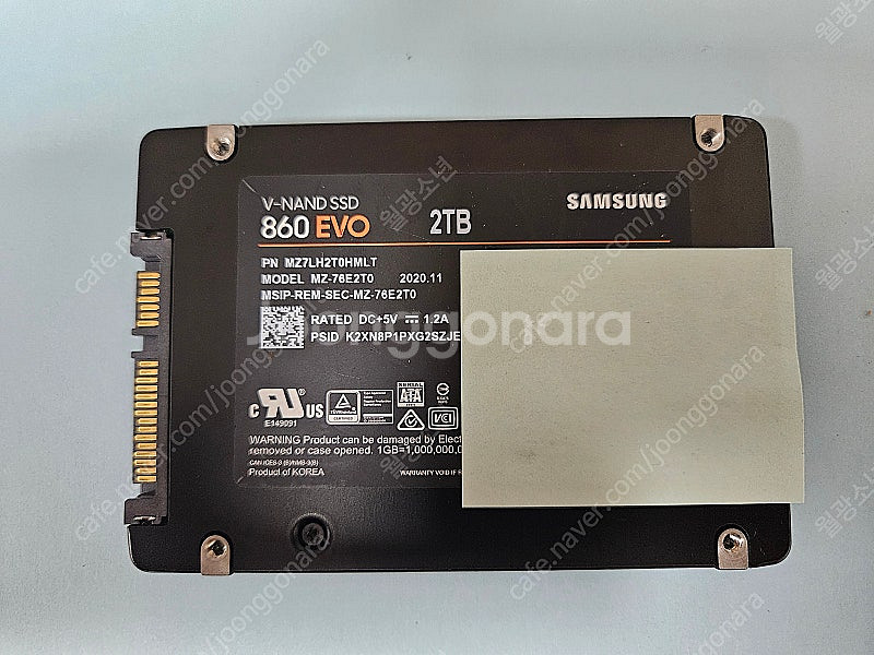 as 기간 남아있는 삼성 860 evo 팝니다 - 대전...--0