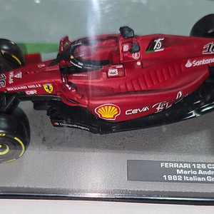 부라고 1/43 스케일 F1 페라리 126 C2 1982 이탈리아 그랑프리 . 타미야 반다이 페라리 경주 자동차