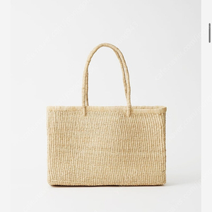 Urbanic 30 raffia shopper bag (black) / 얼바닉30 라피아 쇼퍼백 블랙