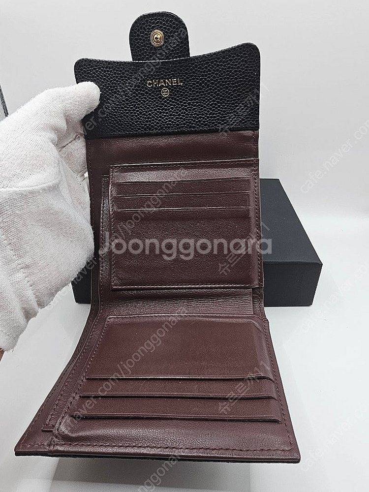 샤넬 클래식 캐비어 반지갑--5