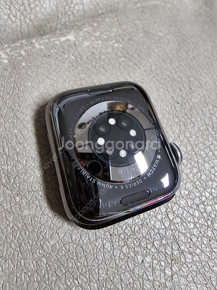 애플워치6 스테인리스 그래파이트 셀룰러 40mm + 밀...--5