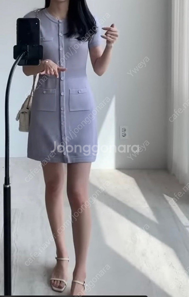 시에sie 루나 솔리드 라인 드레스 페일라일락 S--1