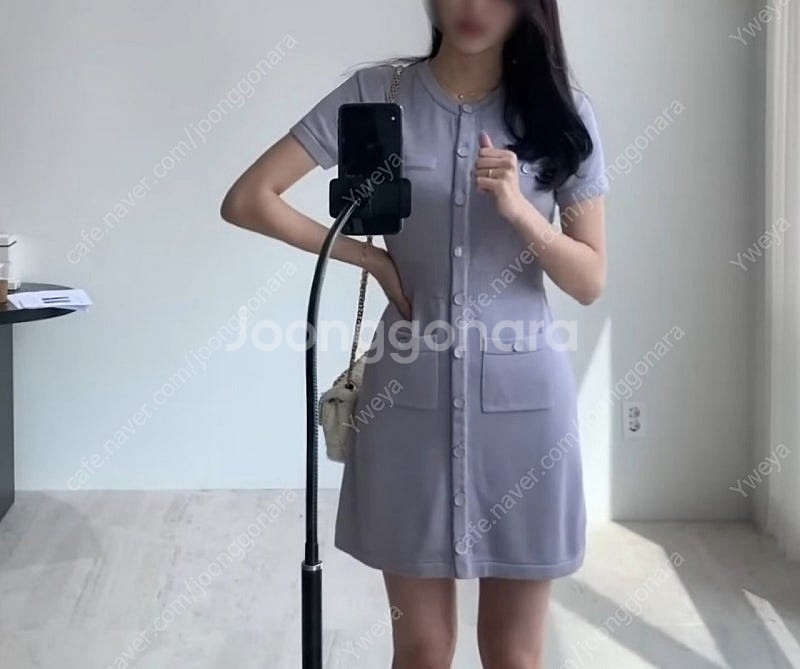 시에sie 루나 솔리드 라인 드레스 페일라일락 S--3