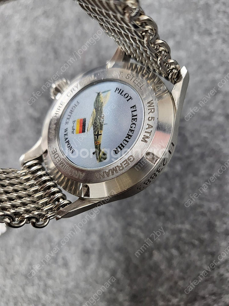아르키메데 파일럿 42mm 오토매틱 시계 (IWC 스타...--6