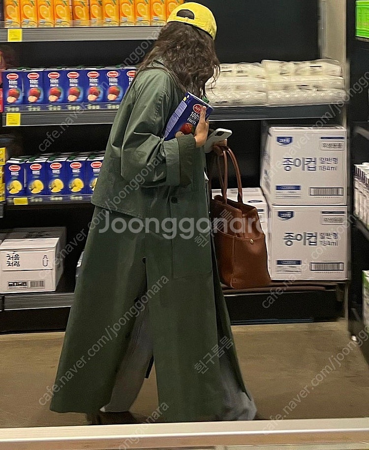 ETHOS 에토스 슬릿 롱 트렌치코트--0