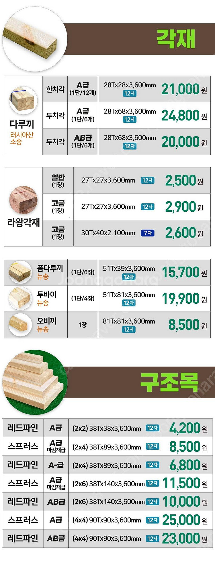 합성목재 인조데크 방부데크 3600원 철강 현무암 야자...--4