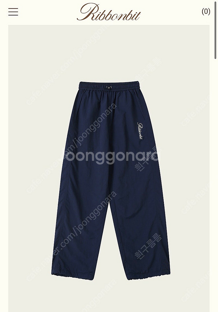 Ribbonbit 리본빛 Bas Nylon Pants Navy--0