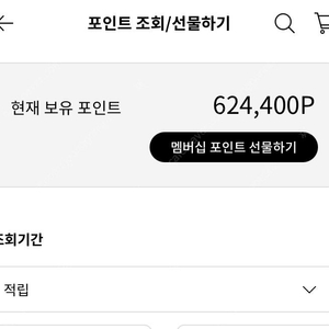 LG 멤버십 624,000포인트