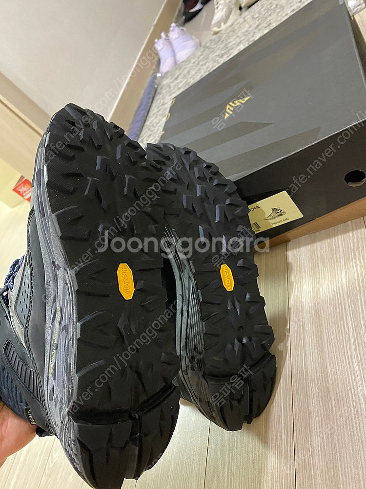 코오롱 트라이포드 미드 등산화 260 카키/다크그레이,...--5