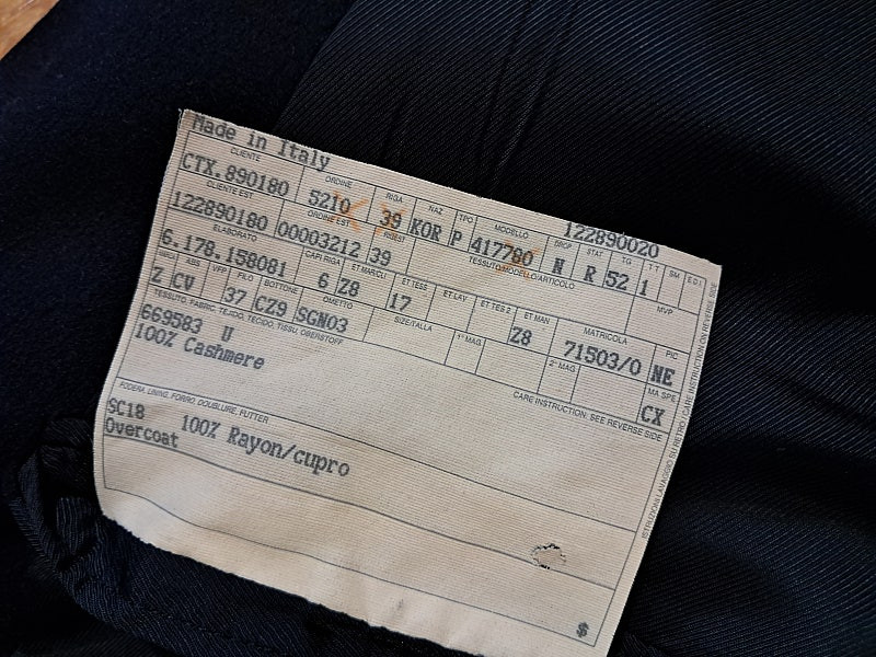 <명품> 에르메네질도 제냐 100% 캐시미어 롱코트 (105사이즈)--7
