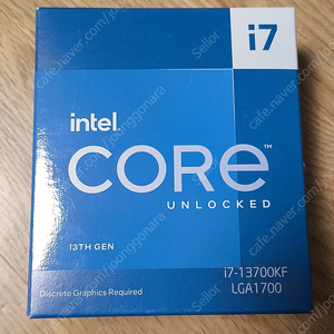 인텔 i7-13700KF CPU 풀박스 34만원에 판매합니다.