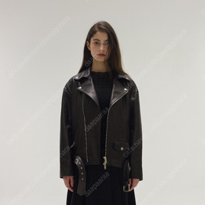 [엘보른] Lekan Leather Jacket (Black)